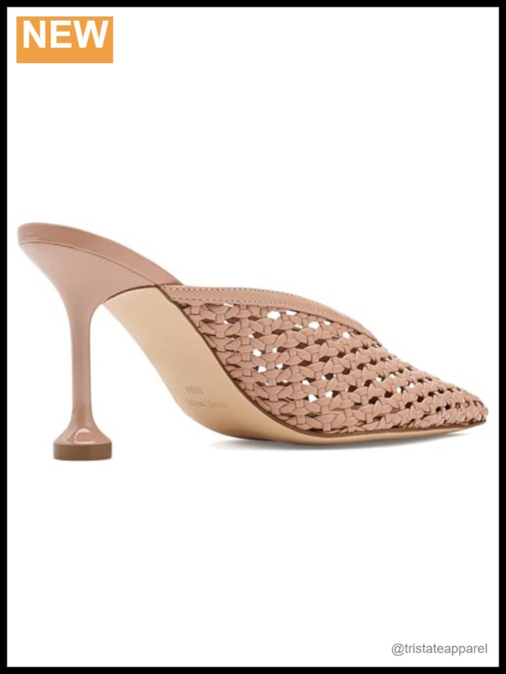 Nine West Grasso Faux Leather Stiletto Heel Pointed Toe Formal Dress Mules - Picture 2 of 6